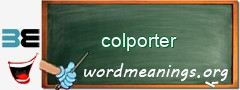 WordMeaning blackboard for colporter